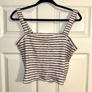 American Eagle Striped Crop Top - Size XL